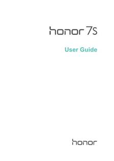 Huawei Honor 7S manual. Smartphone Instructions.